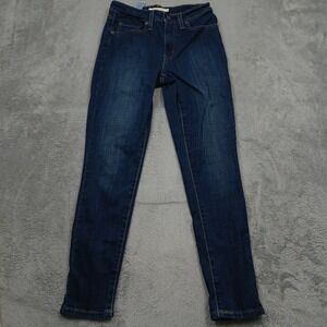 Levis 721 Jeans Womens 27 Blue‎ Denim High Rise Skinny Casual Dark Wash